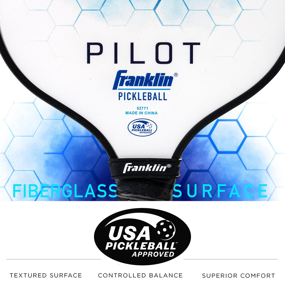 Franklin Sports Pilot beside a ball showing scale and lightweight advantage