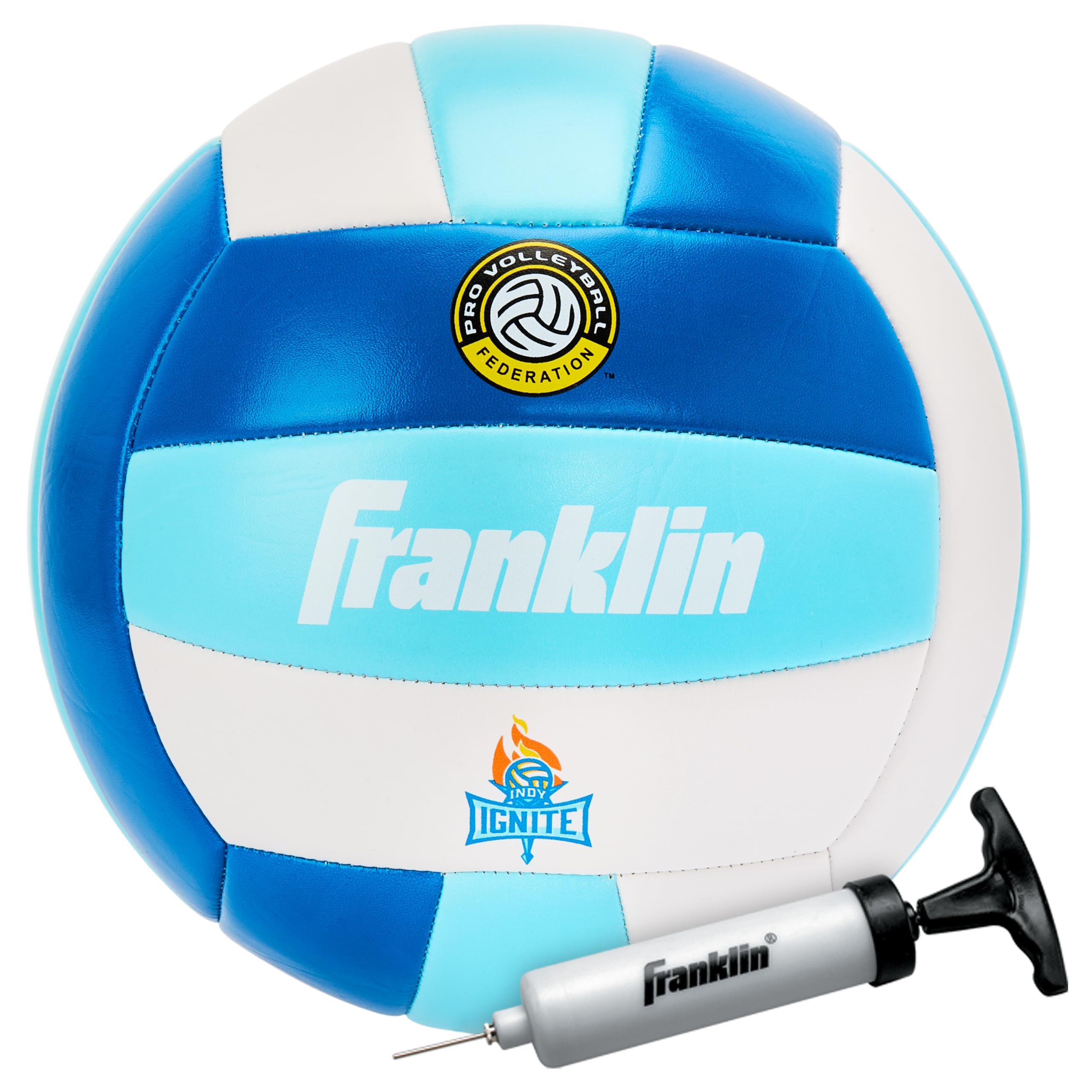 Franklin Sports PVF Indy Ignite front view showing official team logo and colors for fan pride