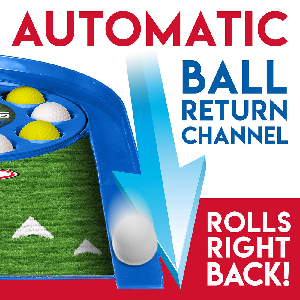 Franklin Sports automatic ball return channel returning missed balls quickly