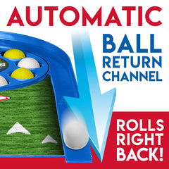 Franklin Sports automatic ball return channel returning missed balls quickly