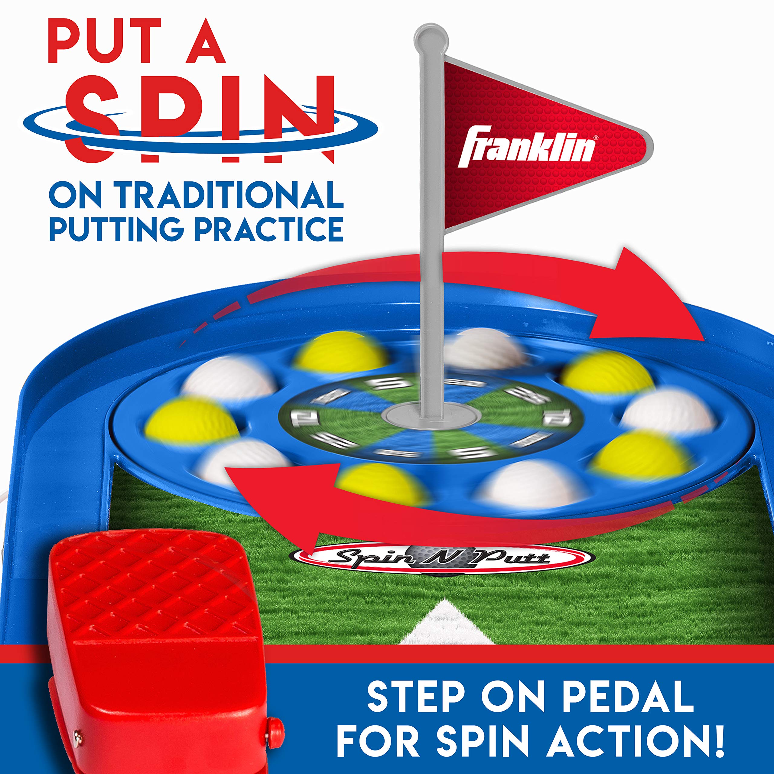 Franklin Sports children playing Spin N' Putt in living room for active play