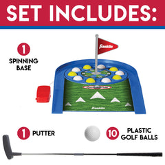 Franklin Sports putter and ten balls displayed for ready-to-play convenience