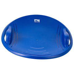 Franklin Sports front view of saucer sled showing shape and fast glide