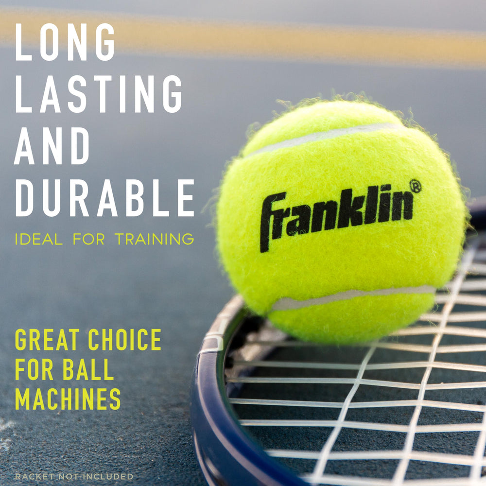 Franklin Sports balls loaded into a ball machine for uninterrupted feeds