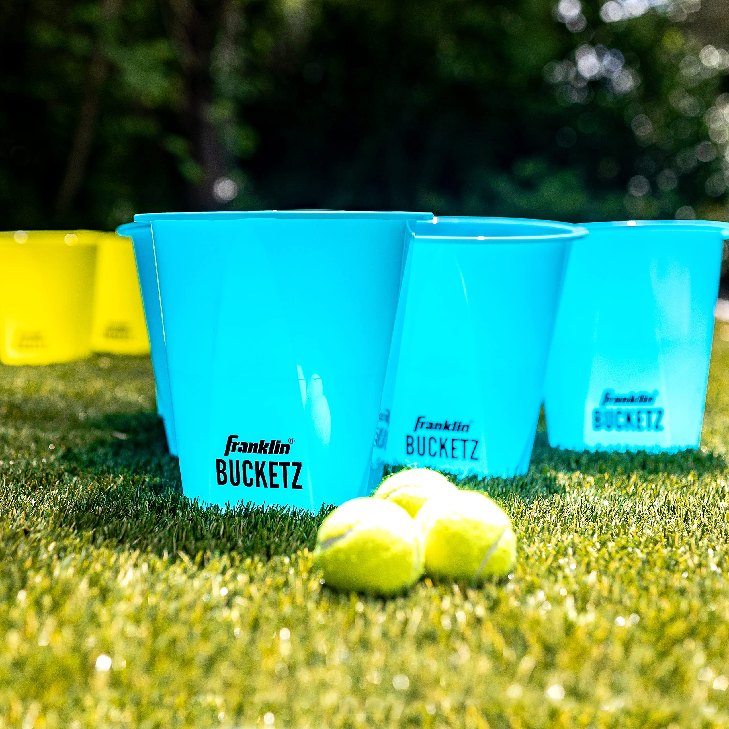 Franklin Sports carry bag packed with Bucketz for portable convenience