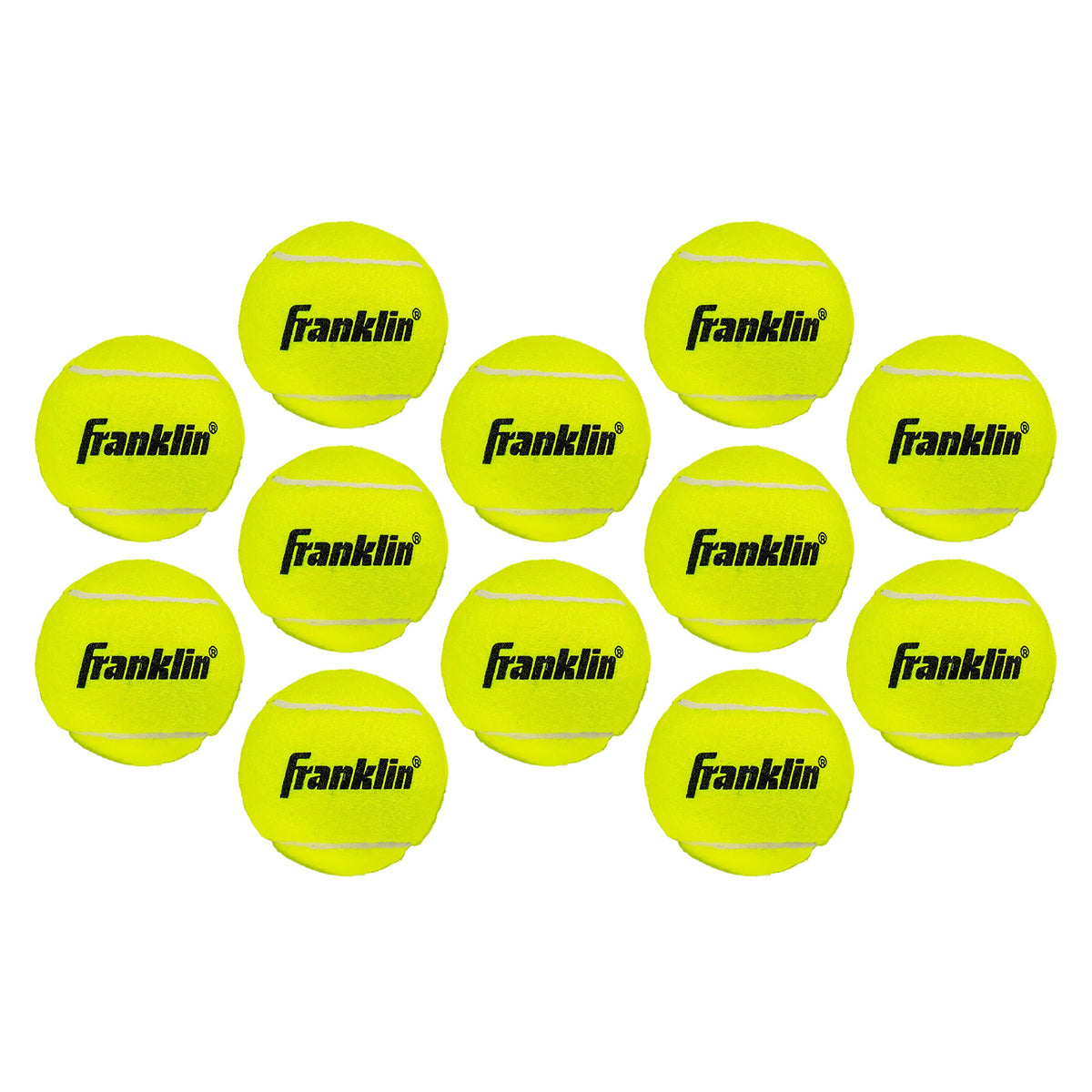 Franklin Sports front packaging showing 12-pack and clear product benefits