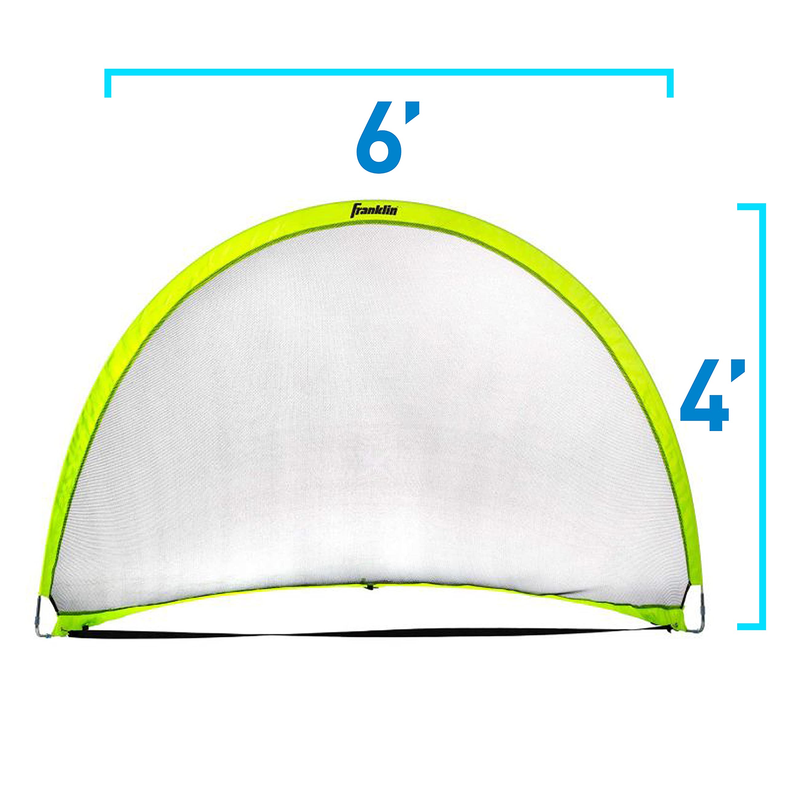 Franklin Sports folded flat goal inside bag showing compact storage advantage