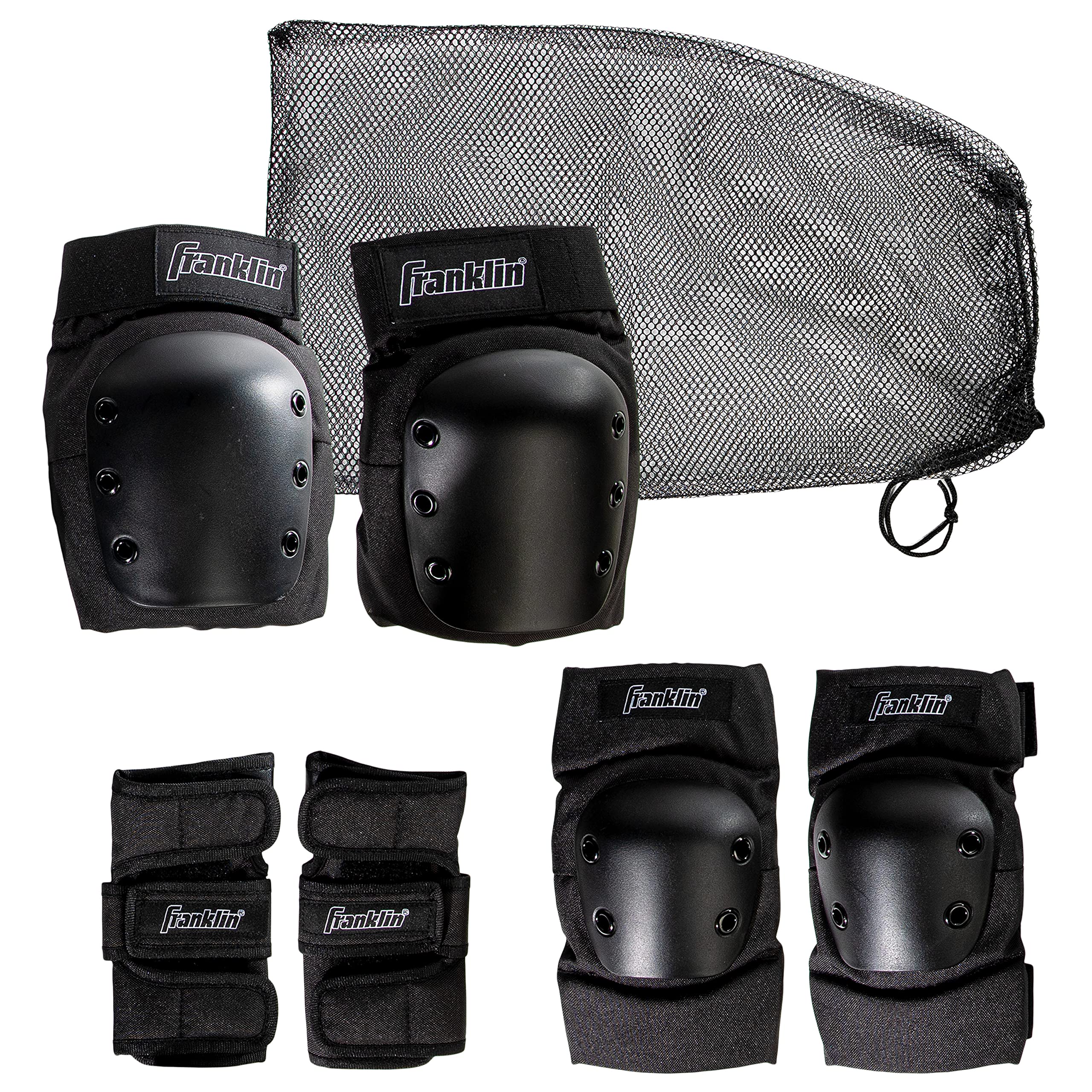 Franklin Sports front view of full set showing organized protection and easy identification