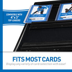 Franklin Sports clear top-loader detail protecting card surfaces and reducing scratches benefit
