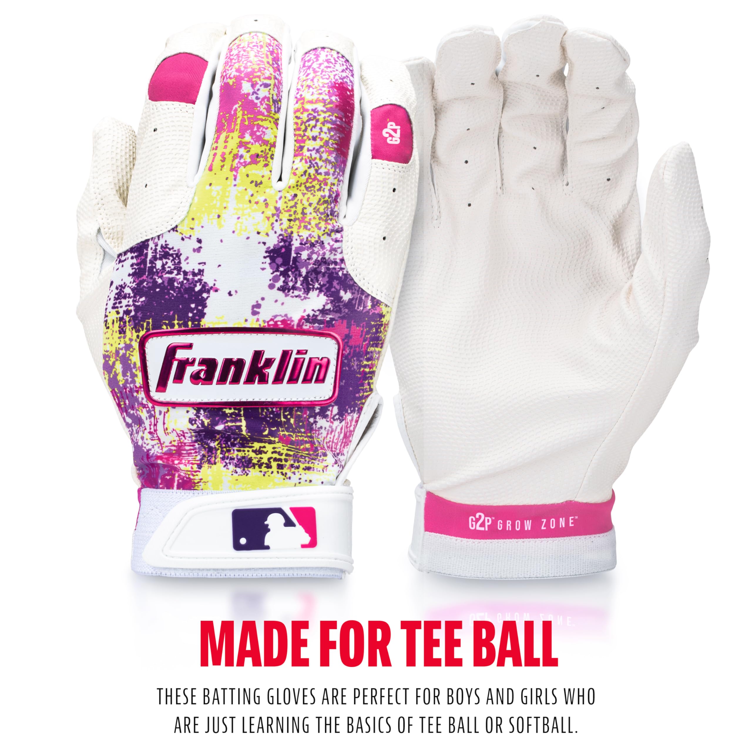 Franklin Sports glove worn during swing demonstrating comfort and control