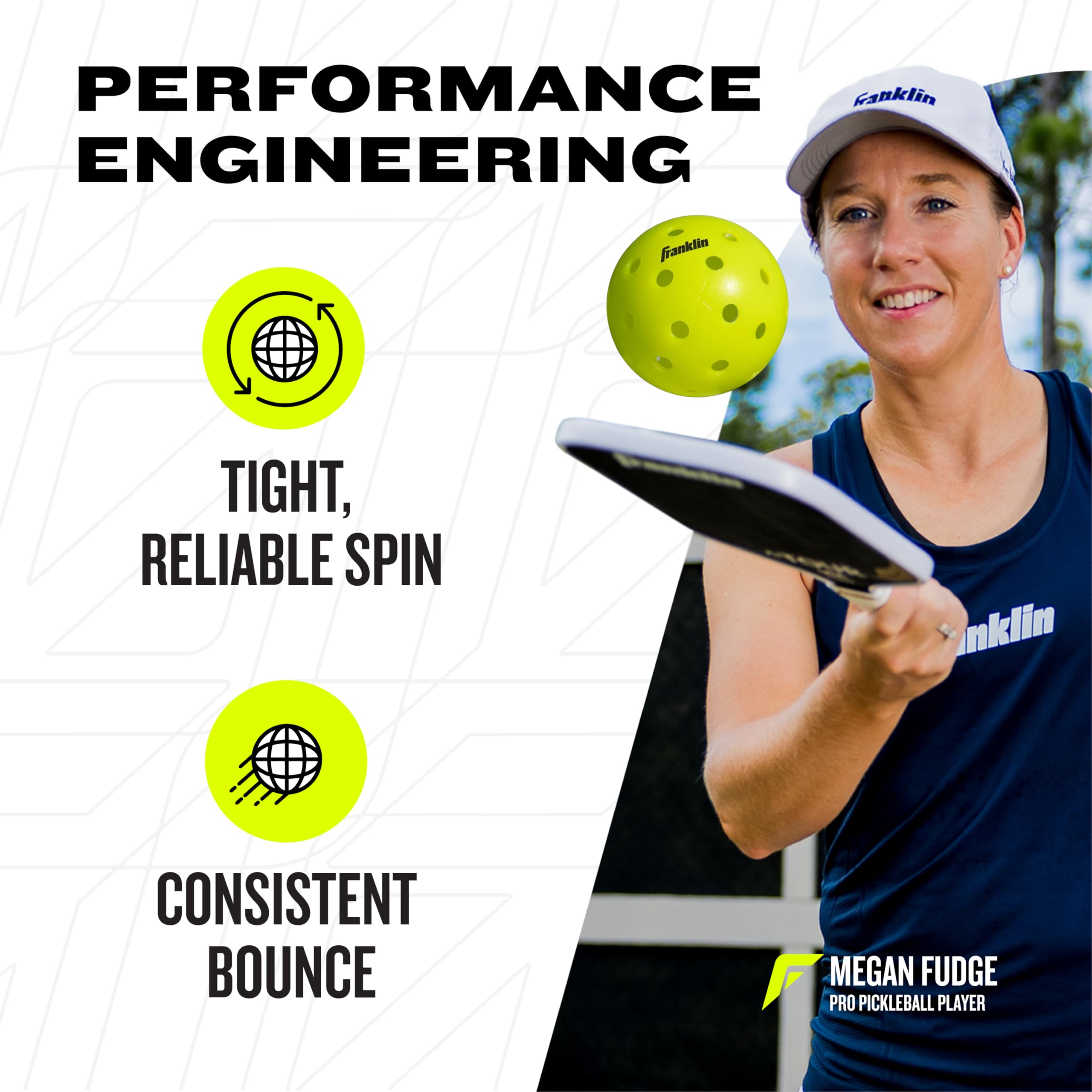Franklin Sports ball in play on outdoor court showing high-visibility tracking advantage