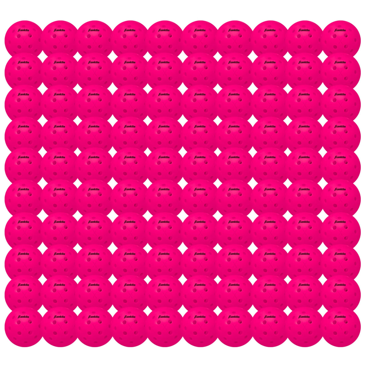 Franklin Sports X-40 front packaging showing 100-pack for easy inventory