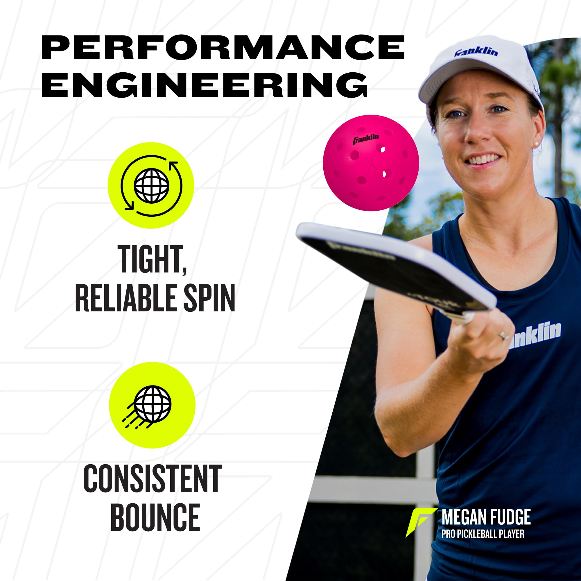 Franklin Sports X-40 surface texture close-up showing durable polyethylene