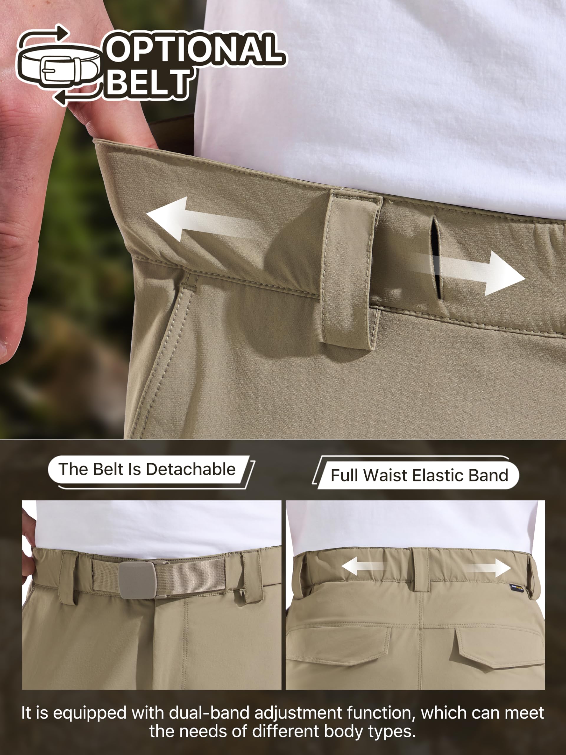 FREE SOLDIER ergonomic knee stitching detail improving mobility during activity