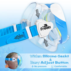 Freela detailed shot of soft silicone skirt sealing comfortably to reduce leaks