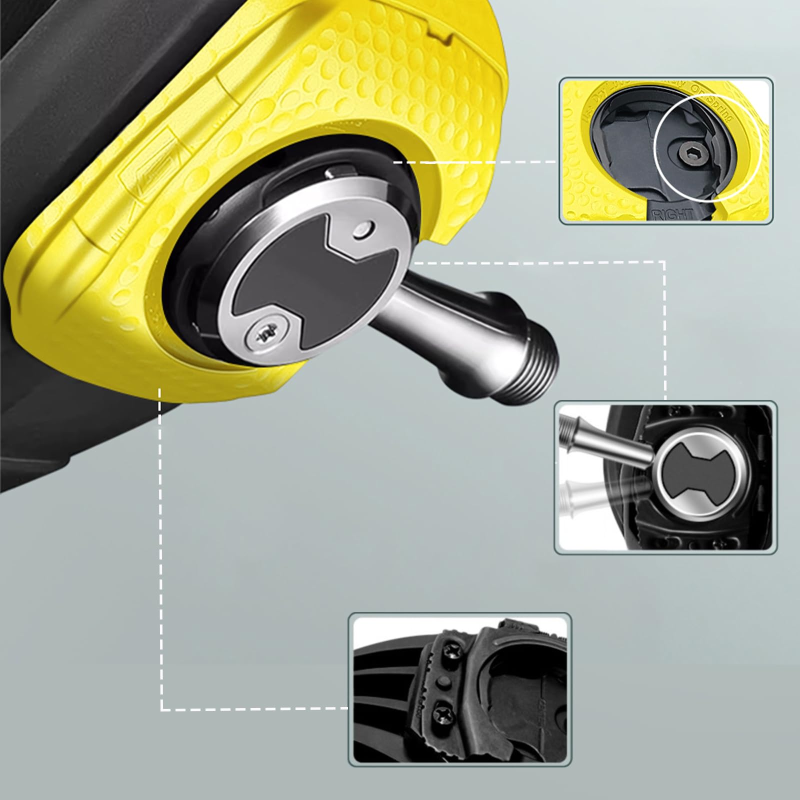 FREERDNG close-up of steel-resin stud texture highlighting improved grip and durability