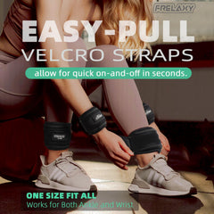 Frelaxy worn on ankle while walking offering steady extra resistance benefit