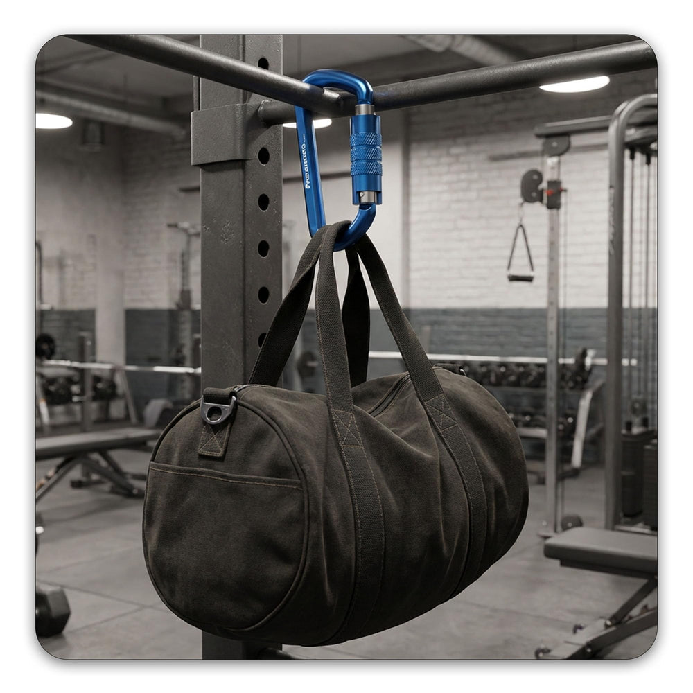 FresKaro clipped to backpack strap illustrating fast attachment and convenience