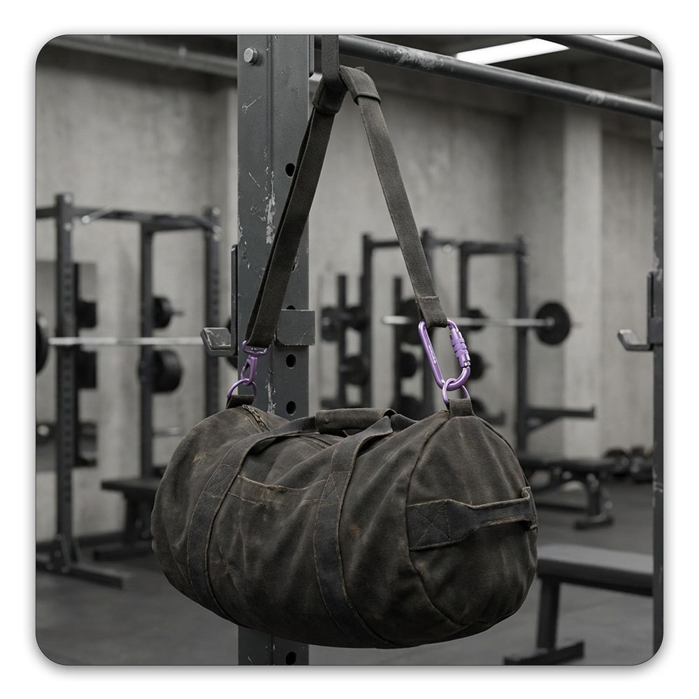 FresKaro connected to hammock strap showing stable gear attachment outdoors