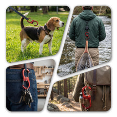 FresKaro clip attached to backpack strap offering tangle-free convenience