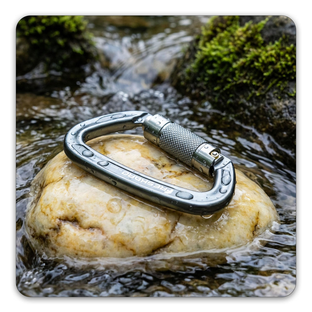 FresKaro used during rappel showing reliable locked connection benefit