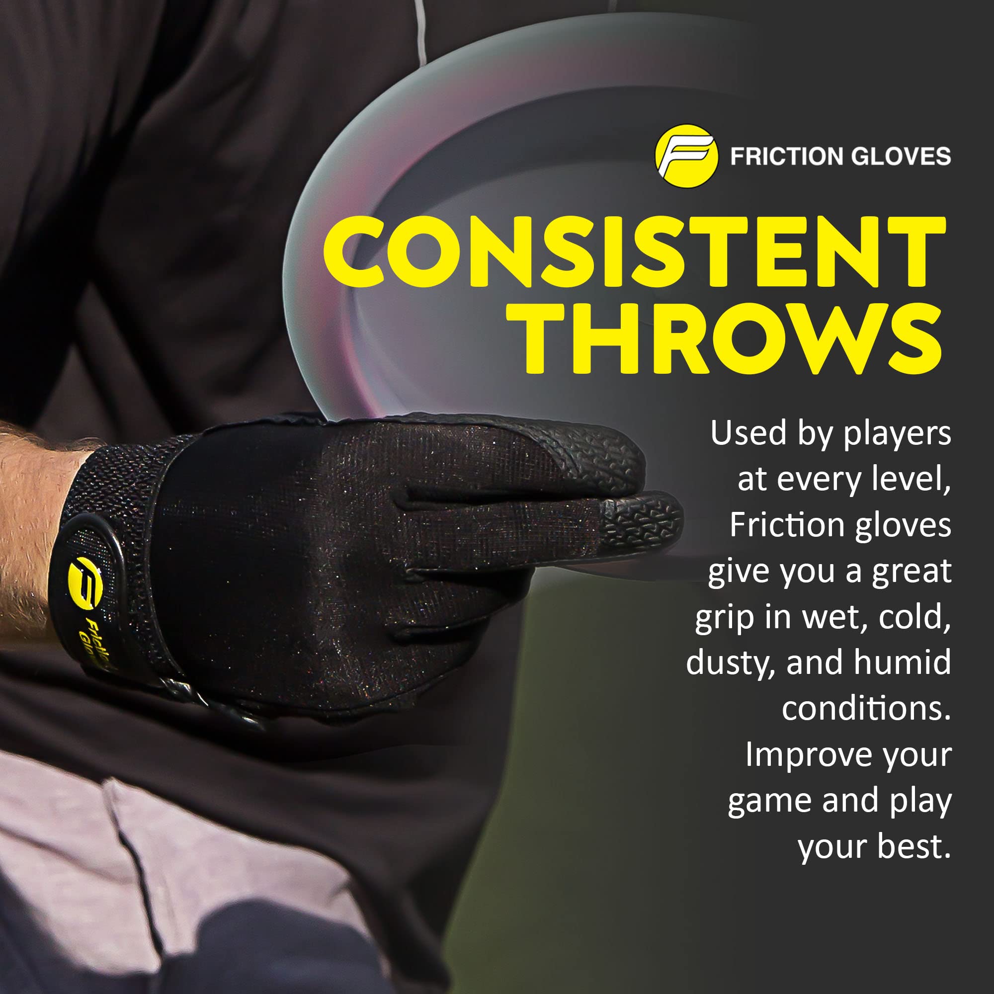 Friction Gloves fingertip detail for stable putting and release