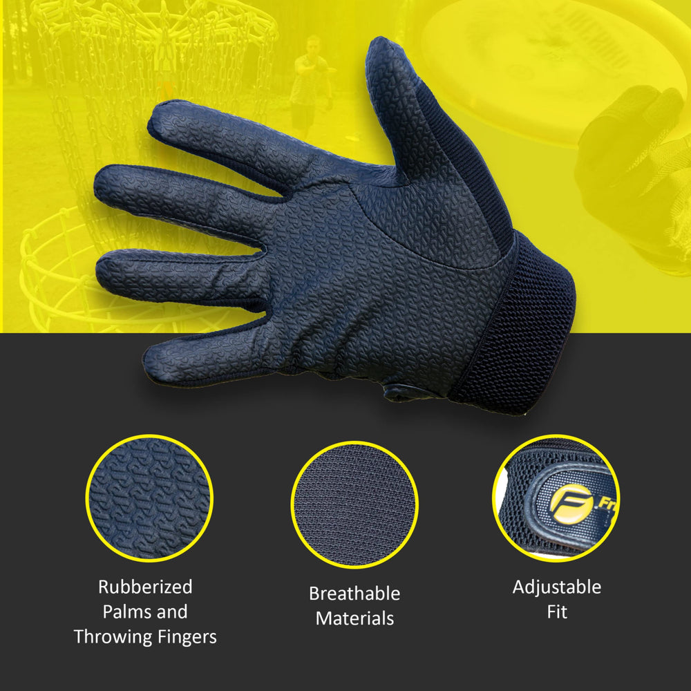 Friction Gloves next to a hand for size scale and fit clarity