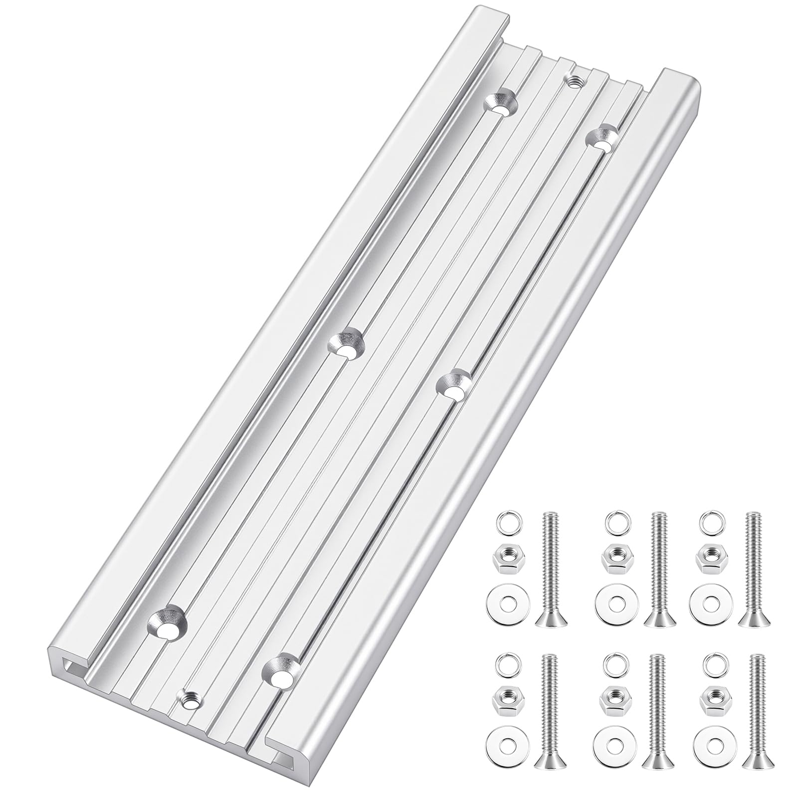 Frienda front view of aluminum track showing low-profile mount and neat finish improving deck organization