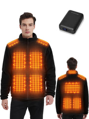 FrostVoyage front view on mannequin showing sleek heated jacket and full coverage warmth