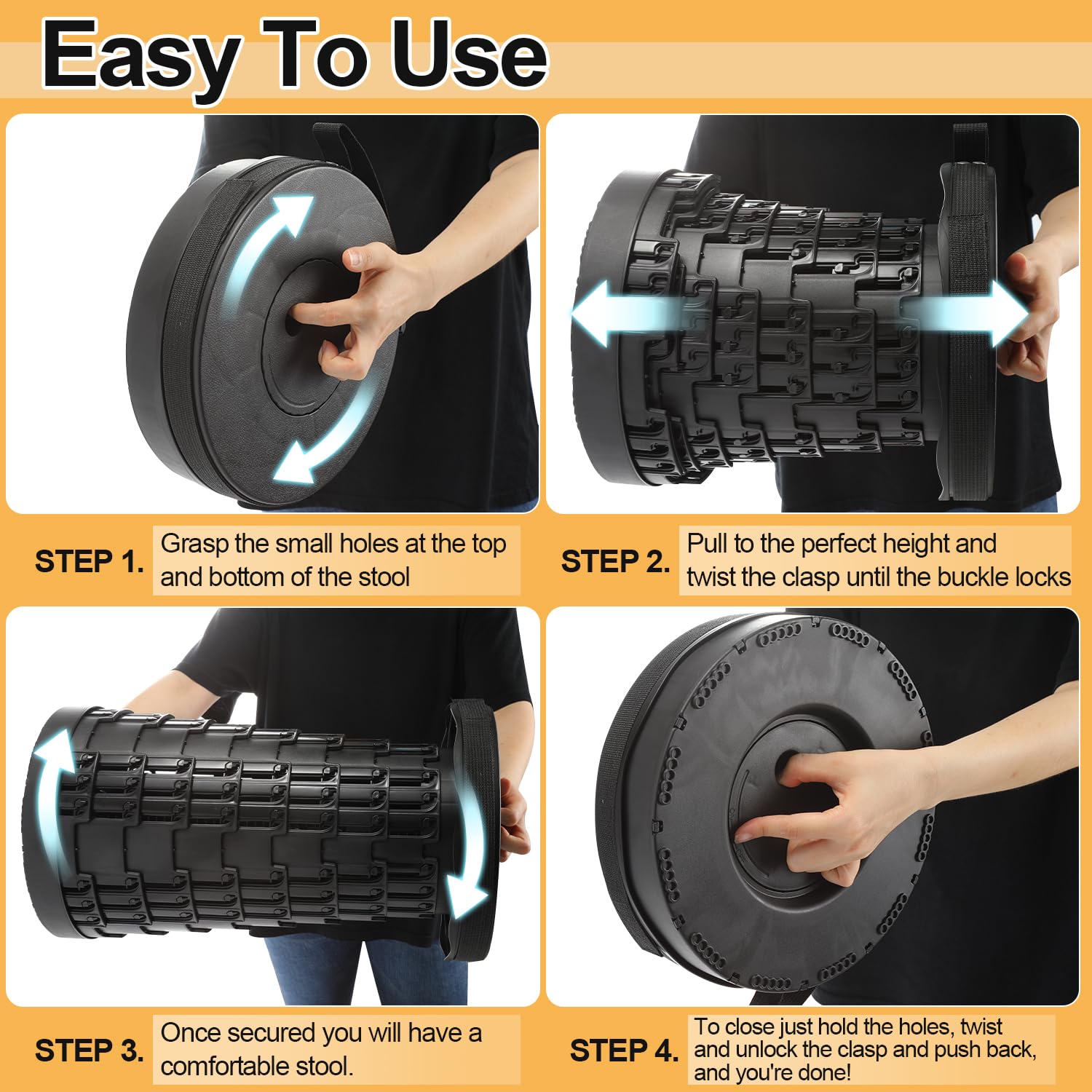 Fuairmee stool non-slip base detail showing improved stability on uneven surfaces