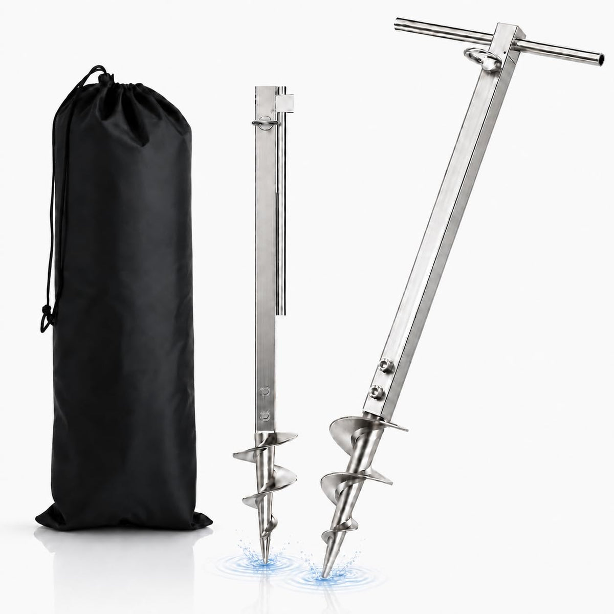 FUCNEN front view of 22-inch anchor showing full auger and shaft, reliable hold