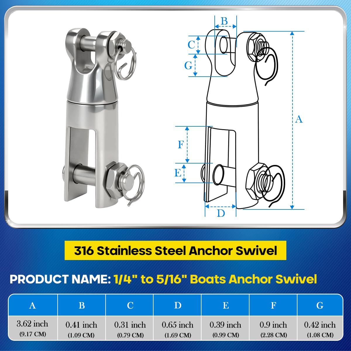 FUCNEN bow shackle detail showing secure threaded pin for safety