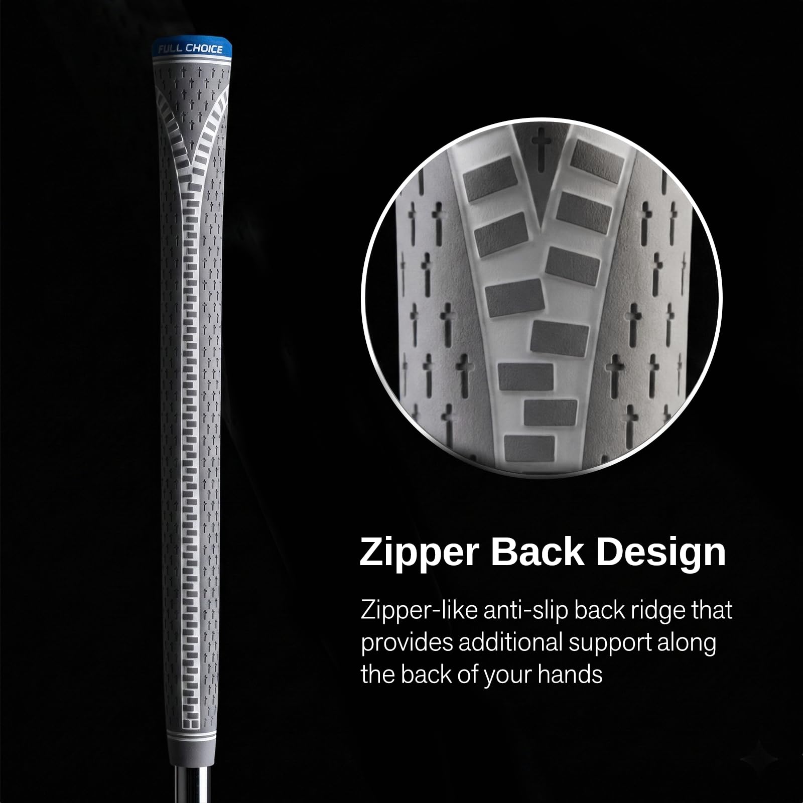 Full Choice raised backline detail, tactile alignment and anti-twist benefit