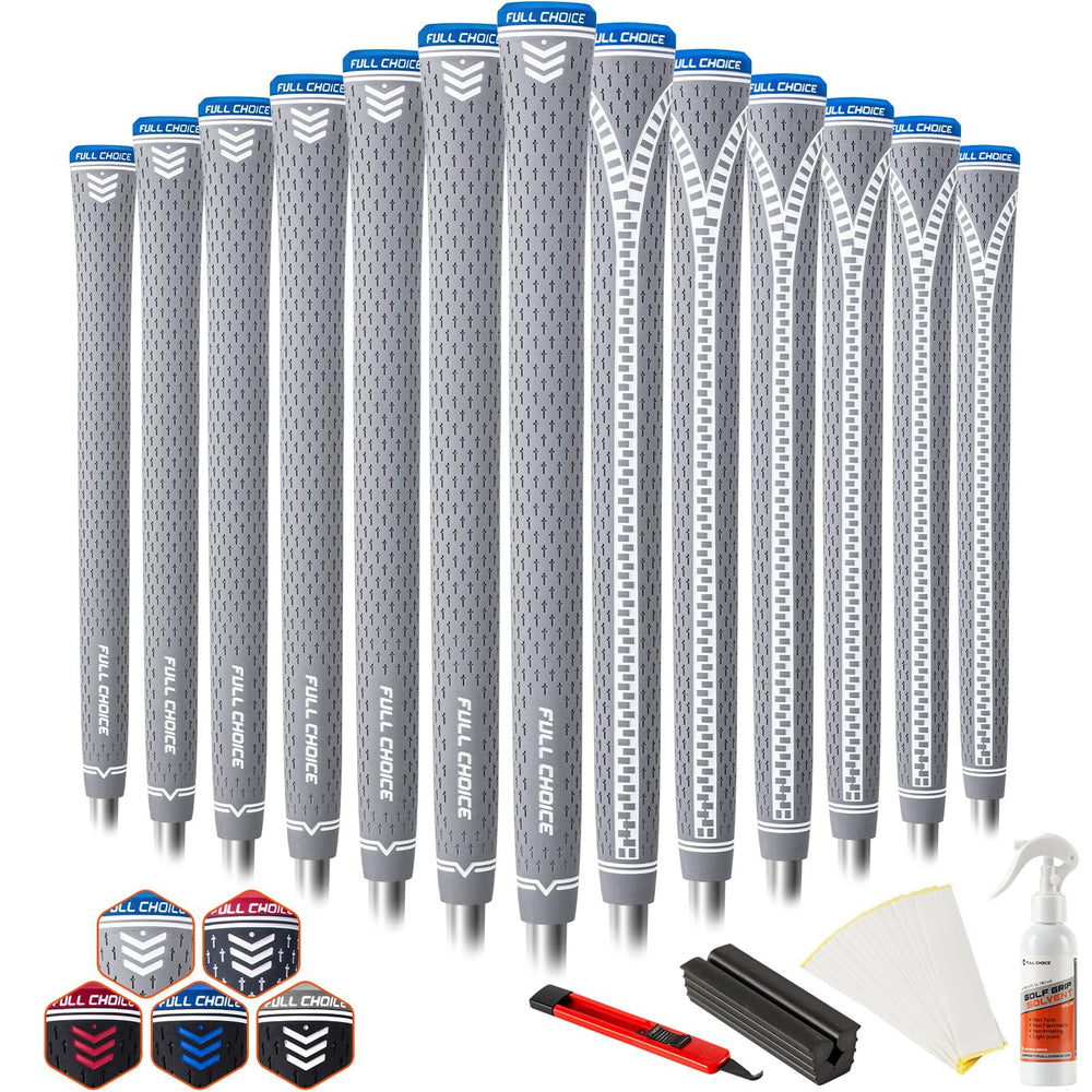 Full Choice front packaging showing 13 grips and kit, clear product overview