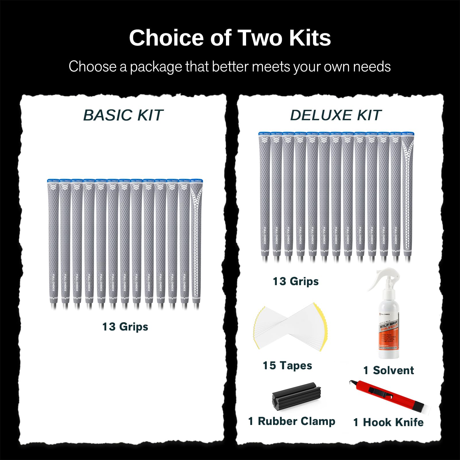 Full Choice golfer using club outdoors, shows confidence and secure hold