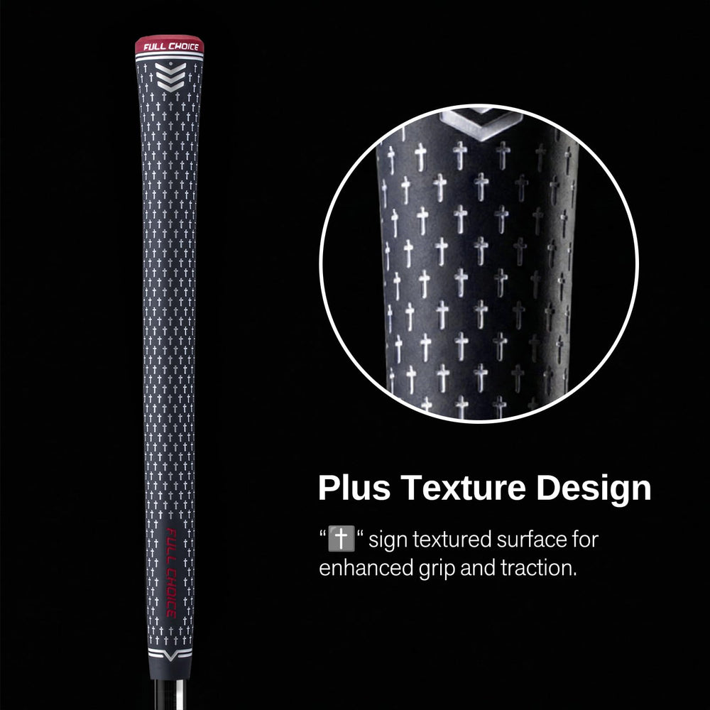 Full Choice close-up of raised plus texture highlighting secure traction benefit