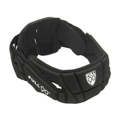 Full90 headgear beside a soccer ball showing size and label clarity benefit