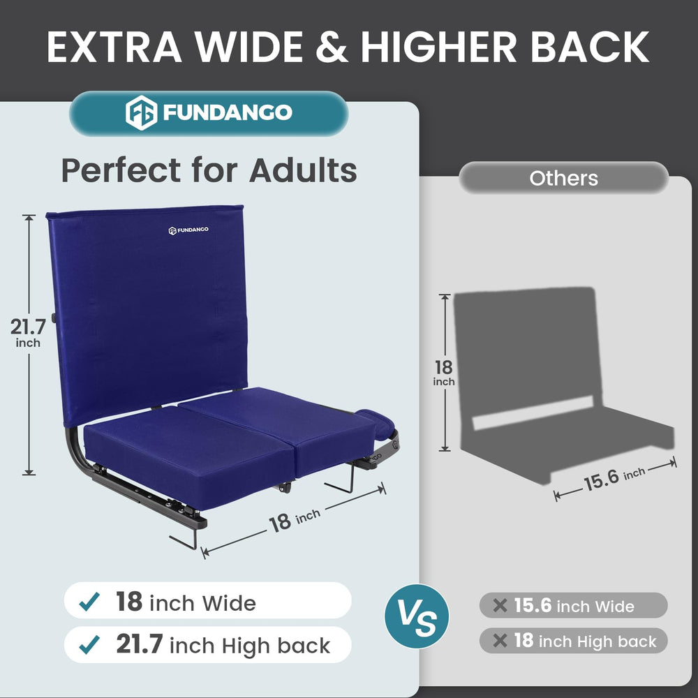FUNDANGO folded seat with shoulder strap for easy portable carrying