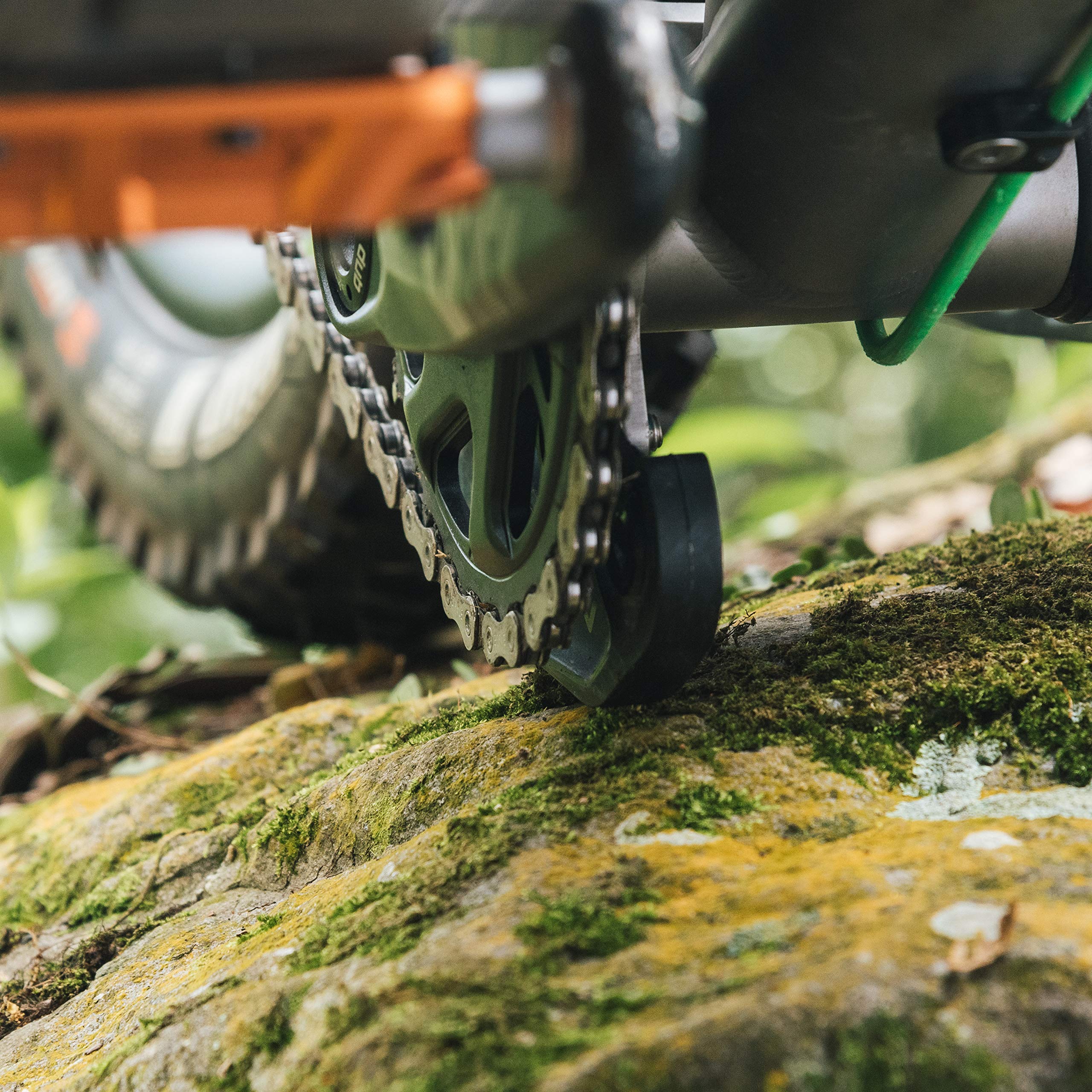 Funn Zippa Lite on a mountain trail lifestyle shot showing impact protection benefit