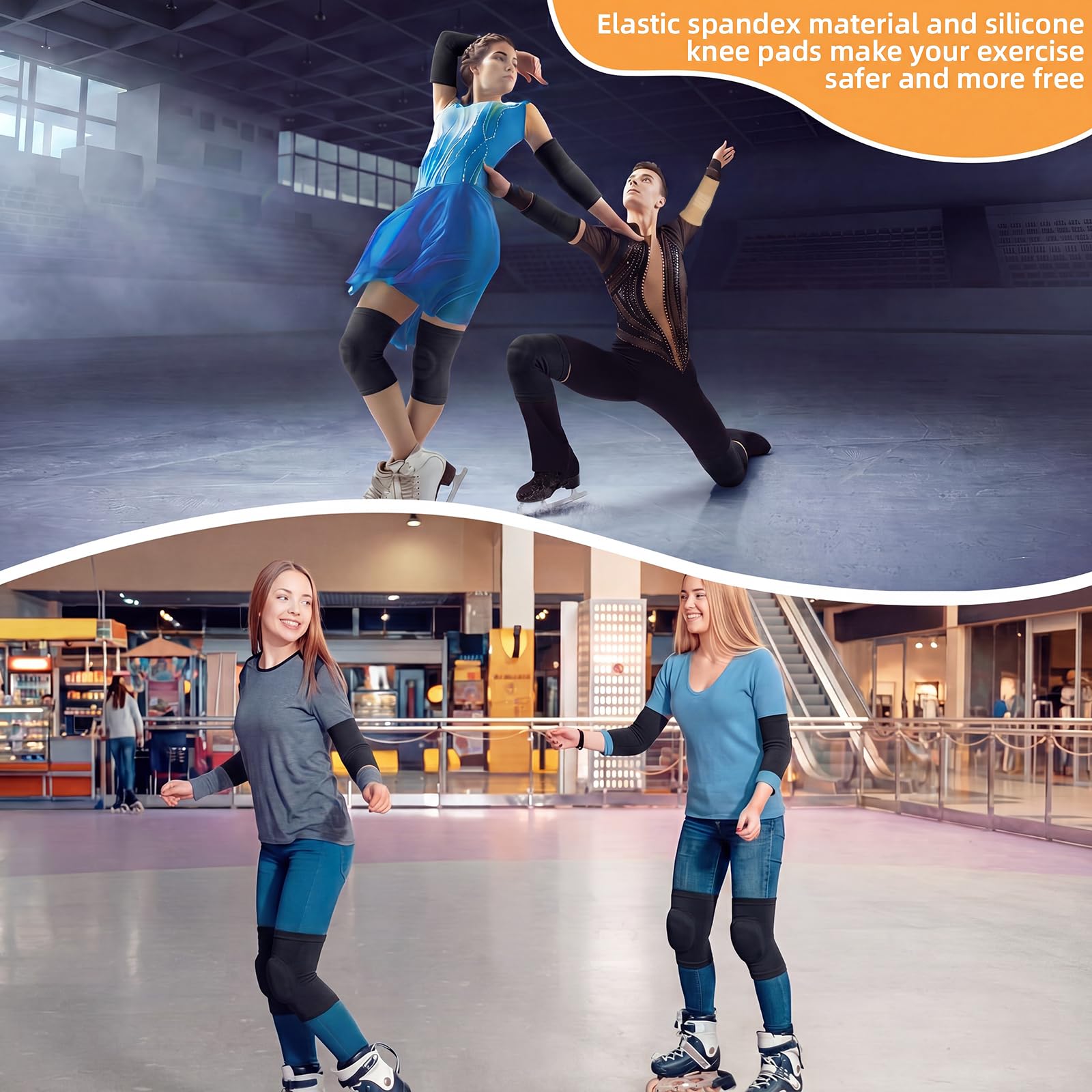 Funnysoft packaging with pair of knee and elbow pads ready for use