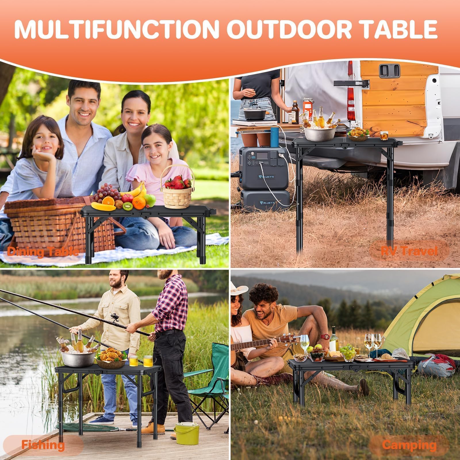 FUNYKICH in use at a beach picnic providing a stable dining surface