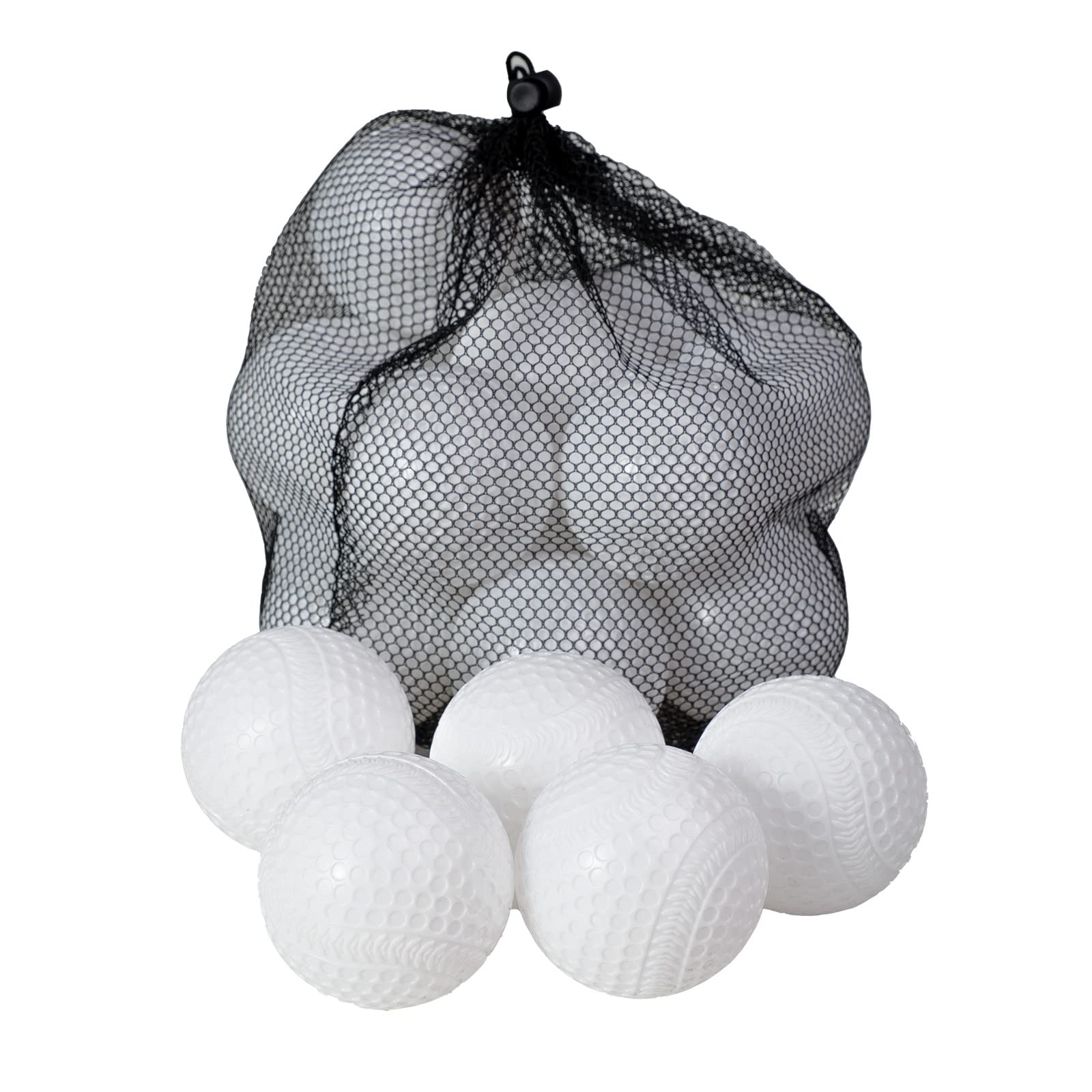 Furlihong front view of 20-ball pack and mesh bag, shows full contents and portability
