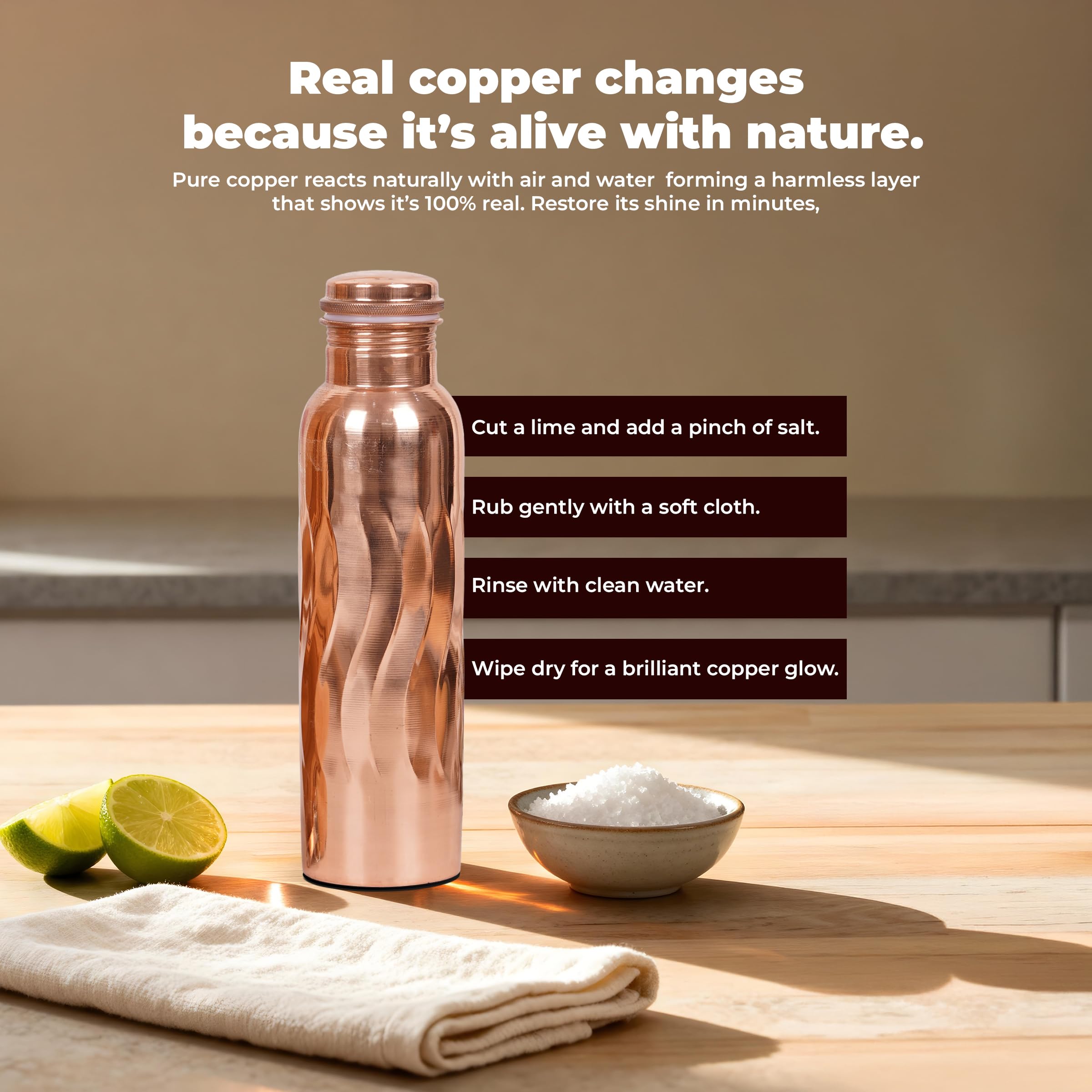 FURNISHFUL FINESSE bottle on yoga mat in lifestyle setting promoting mindful use