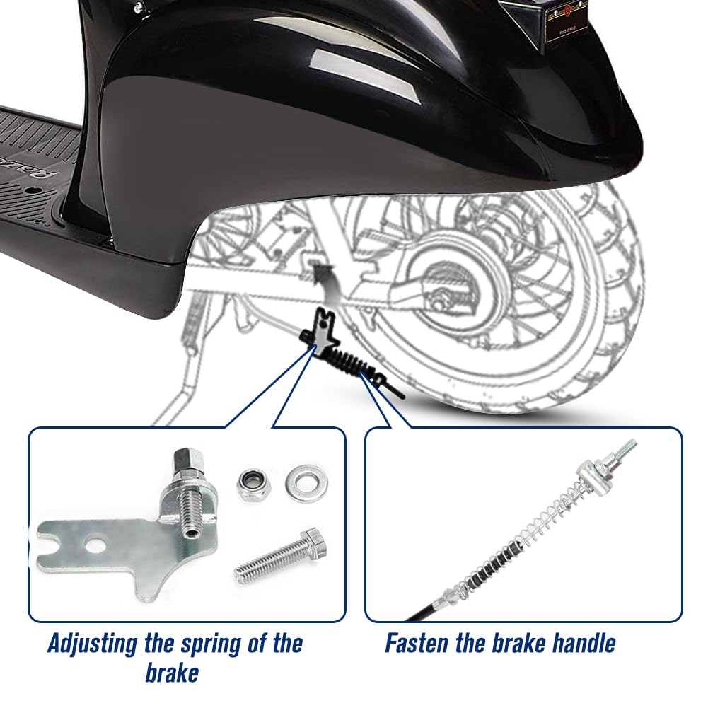 FVRITO rear wheel installed on a Pocket Mod scooter showing quick bolt-on swap