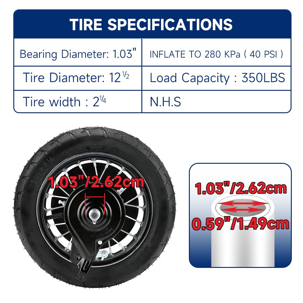 FVRITO valve stem and red cap close-up enabling easy inflation and maintenance