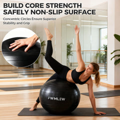 FWMLEW ball being inflated with quick pump for fast setup and convenience