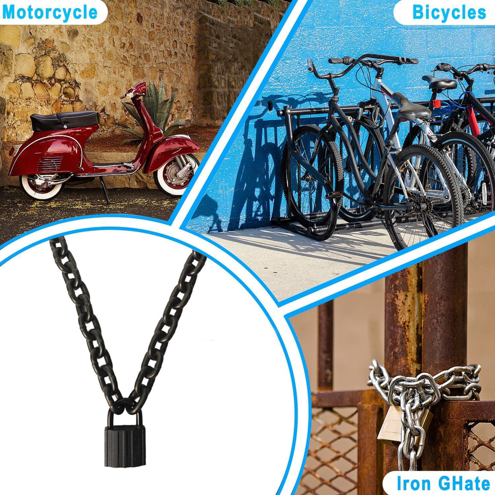 FYANER chain locking a gate and fence for outdoor protection benefit