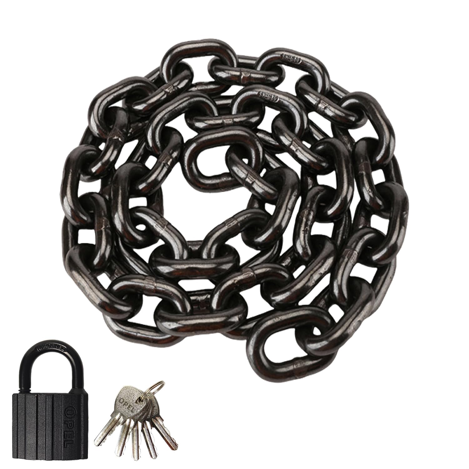 FYANER front view showing chain and padlock, durable security for bikes