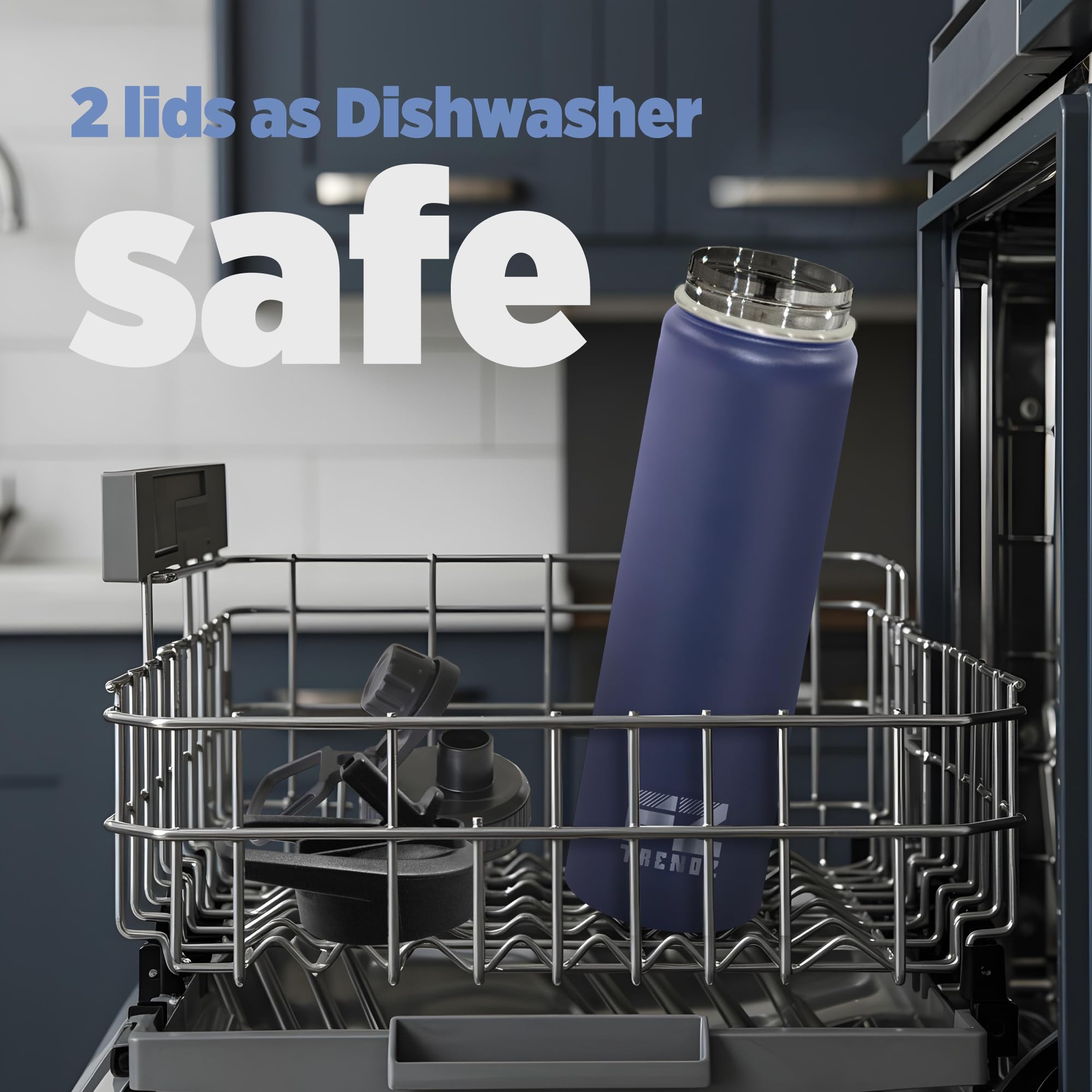 FZTRENDZ bottle in dishwasher demonstrating easy cleaning advantage