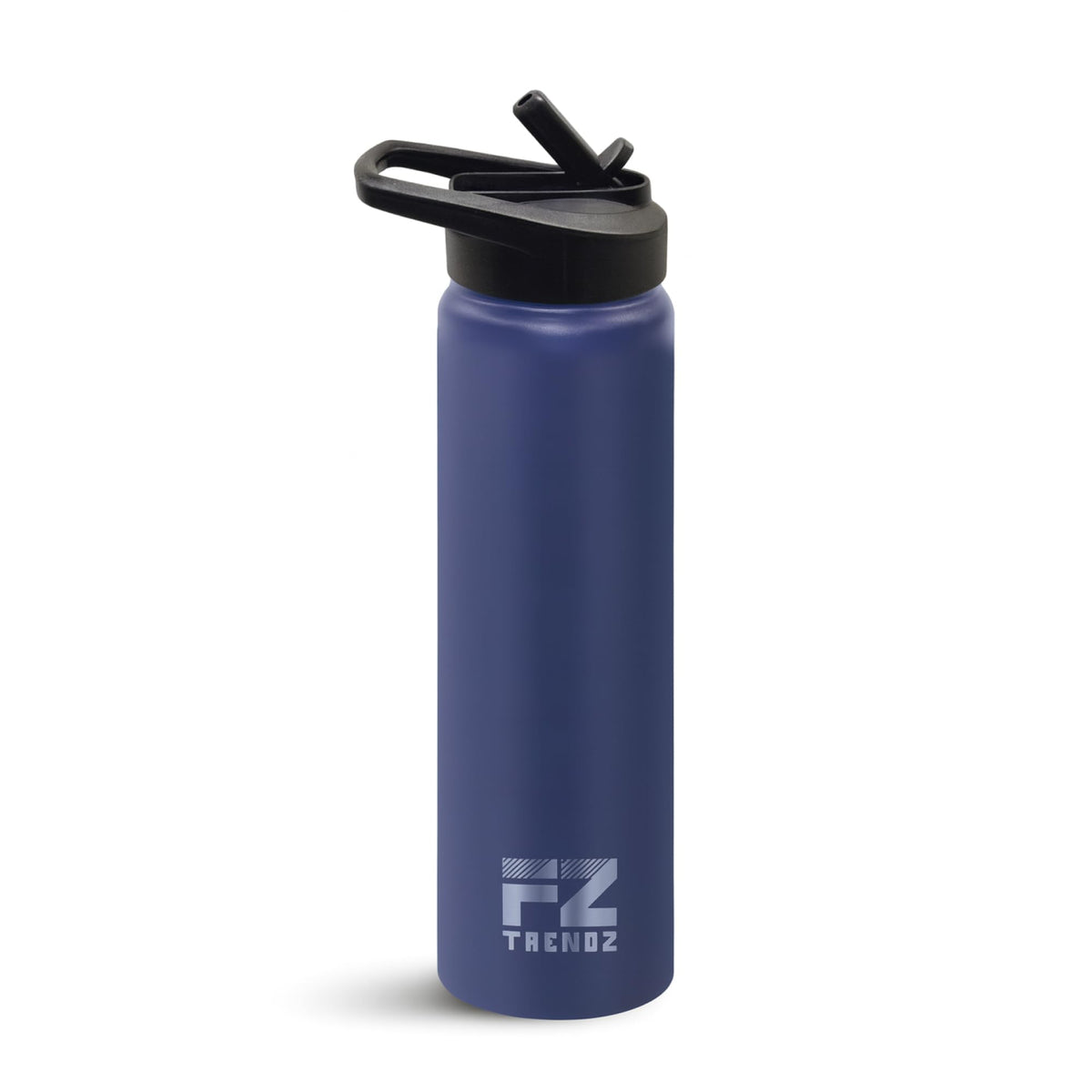 FZTRENDZ front view of blue bottle showing sleek shape and portability